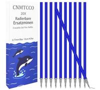 CNMTCCO 20x recharges bleues - Compatible avec les stylos Legami - pointe 0,7mm,hauteur 13 cm, rouleau d'encre effaçable