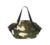 CNTDBU Couverture de pique-nique 2 en 1 camouflage militaire pliable et étanche tapis rond pour plage, parc de plage, sac fourre-tout de camping portable avec poches de rangement pour aventures en