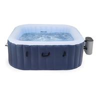 CO-Z Spa Gonflable 4-6 Personnes Carré 1,8m, Bain à Remous Gonflable Extérieur avec 94 Jets de Massage, Chauffage Rapide, Pompe & Couverture, Périphérie de Jardin Terrasse - Bleu
