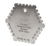 CO100 1 20 370um Acier Inoxydable Hexagonal Film Humide Peigne Jauge D'épaisseur Mètre pour Film de Peinture Humide