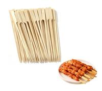 COACOM 100 Brochettes De Barbecue, Faciles À Prendre avec Une Poignée, Lisses Et sans Bavures, Résistantes Aux Hautes Températures Et Pas Faciles À Casser, Adaptées Au Kebab, À La Courge Sucrée.