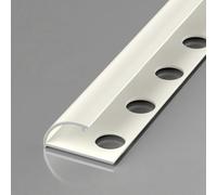 Coayuou Bande De Finition En Aluminium Pour Carrelage - Angle Courbé, Panneau Mural 10/12 Mm, Embout 100 Cm X 2, Étanche, Pour Salle De Bain Et Cuisine(Pearl White,12mm)