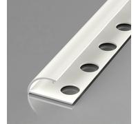 Coayuou Bande De Finition En Aluminium Pour Carrelage - Angle Courbé, Panneau Mural 10/12 Mm, Embout 100 Cm X 2, Étanche, Pour Salle De Bain Et Cuisine(Apricot Gray,10mm)