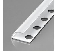 Coayuou Bande De Finition En Aluminium Pour Carrelage - Angle Courbé, Panneau Mural 10/12 Mm, Embout 100 Cm X 2, Étanche, Pour Salle De Bain Et Cuisine(Diamond White,10mm)