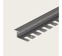 Coayuou Bande De Finition en Aluminium pour Coins Et Escaliers - Profil De Bord pour Carrelage Et Bois, Kit De 3 X 90 Cm, Largeur 8-18 Mm(B-Gunmetal Gray,15mm)