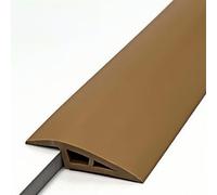 Coayuou Bande De Seuil en PVC 300 Cm Barre De Transition De Sol pour Moquette Profilé De Finition sans Joint 40/50 Mm pour Bois, Carrelage, Tapis Et Zones De Porte(Brown,50mm)