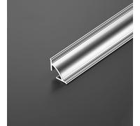 Coayuou Bande De Transition De Sol en Aluminium Profilé De Seuil Protection des Angles Intérieurs Et Extérieurs 90 Cm × 3 Pièces pour Couloirs Et Escaliers À Fort Passage(Silver,20mm)