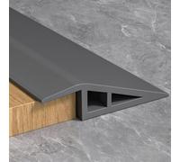 Coayuou Barre De Seuil De Porte en PVC 300 Cm, Bande De Transition De Sol, Profilé De Jonction 3/5/10/15/20 Mm Couvre-Joint pour Carrelage, Parquet Et Moquette(Gray,20mm)