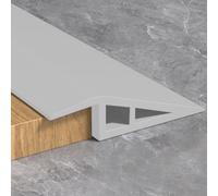 Coayuou Barre De Seuil De Porte en PVC 300 Cm, Bande De Transition De Sol, Profilé De Jonction 3/5/10/15/20 Mm Couvre-Joint pour Carrelage, Parquet Et Moquette(White,20mm)
