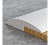 Coayuou Barre De Seuil De Porte en PVC 300 Cm, Bande De Transition De Sol, Profilé De Jonction 3/5/10/15/20 Mm Couvre-Joint pour Carrelage, Parquet Et Moquette(White,3mm)