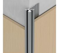 Coayuou Bordure En Aluminium Pour Carrelage - Cache-finition Mural 5-15 mm, Coins Et Angles, Lot De 3 X 100 cm, Pour Revêtement Mural Et Angles De Carrelage(Gray,10mm)