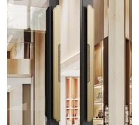 Coayuou Ensemble De Poignées De Porte en Aluminium Spatial pour Porte D’entrée - Poignée Unilatérale, 1 Paire, Longueurs 600/800/1000/1200/1500 Mm - Idéal pour Portails(Yellow Bronze,1500mm)