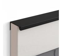 Coayuou Lot De 10 Poignées Encastrées Invisibles En Aluminium Profil En L À Angle Droit Poignées De Tirage Pour Tiroirs Armoires Et Meubles Tailles De 8 À 120 Cm(Black,50cm)