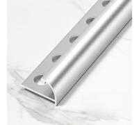 Coayuou Lot De 2 100 Cm Profilés D’Angle Extérieur Arrondi en Aluminium pour Panneaux Muraux Et Carrelage, Finition De Bordure Et Embout De Terminaison(B-Style 7,10.5mm)