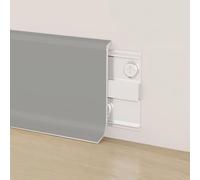 Coayuou Plinthe De Finition Décorative en Aluminium 125 Cm X 2 Pièces - Baguette De Protection Murale Et Profil De Bord De Sol avec Base 1:1 - Compatible Sols Stratifiés(Style 9,6.8cm)