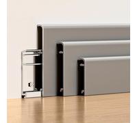 Coayuou Plinthe De Finition en Aluminium 125 Cm - Lot De 2, Protection Murale Et Profil De Chant De Sol pour Parquet Stratifié Et Sols en Bois, Moulure Protectrice pour Salon(Style 3,10cm)