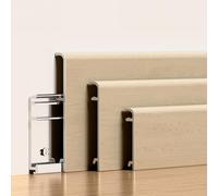 Coayuou Plinthe De Finition en Aluminium 125 Cm - Lot De 2, Protection Murale Et Profil De Chant De Sol pour Parquet Stratifié Et Sols en Bois, Moulure Protectrice pour Salon(Style 8,6cm)