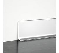 Coayuou Plinthe De Finition en Aluminium Anodisé 4 Pièces* 125 Cm Chacune Profil De Bordure De Sol, Protection Murale pour Parquet Stratifié Et Sols en Bois - Idéal Salon(Silver,8cm)