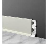 Coayuou Plinthe De Protection Murale en Alliage D’Aluminium Anodisé 2 × 125 Cm, Baguettes De Finition, Protection Anti-Chocs pour Murs Et Bords De Sol, Usage Maison Et Bureau(Style 13,4cm)