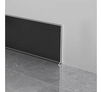 Coayuou Plinthes De Finition en Aluminium 125 Cm* 2 Profilés De Protection De Sol Et De Mur, Moulure Murale Durable,compatibles avec Sols Stratifiés, pour Bureau Et Intérieur(Black,10cm)
