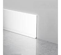 Coayuou Plinthes De Finition en Aluminium 125 Cm* 2 Profilés De Protection De Sol Et De Mur, Moulure Murale Durable,compatibles avec Sols Stratifiés, pour Bureau Et Intérieur(White,4cm)