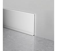 Coayuou Plinthes De Finition en Aluminium 125 Cm* 2 Profilés De Protection De Sol Et De Mur, Moulure Murale Durable,compatibles avec Sols Stratifiés, pour Bureau Et Intérieur(Silver,4cm)