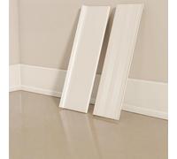 Coayuou Plinthes en Alliage D’Aluminium Anodisé 125 Cm* 4 Pièces Profil De Finition Et Protection Murale pour Sols Stratifiés Et Parquets Bois - Bordure De Finition(Style 5,4cm)
