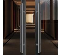 Coayuou Poignée De Porte D’Entrée en Acier Inoxydable, Lot De 2, Poignée Tubulaire Ronde, Longueurs 600/800/1000/1200/1500 Mm, pour Porte D’Entrée, Porte D’Accès(B-Gray,1500mm)