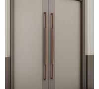 Coayuou Poignée De Porte D'entrée, Barre en Acier Inoxydable Brossé, Longueur 600/800/1000/1200/1500 Mm, 1 Paire, Design Élégant, Adaptée pour Extérieur(A-Rose Gold,800mm)
