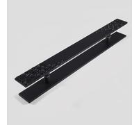 Coayuou Poignée De Porte en Alliage D’Aluminium, 1 Paire, Longueur 400/600/800/1200/1500 Mm, Design Moderne, Résistante À La Rouille Et Aux Intempéries(A Black,400mm)
