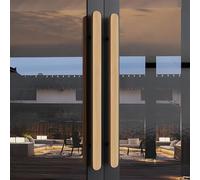 Coayuou Poignée De Porte en Bois 1 Paire - Poignée Simple Face, Longueurs 600/800/1000/1200/1500 Mm - pour Porte D’intérieur - avec Kit De Fixation pour Usage Quotidien(Style 1,1200mm)