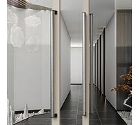 Coayuou Poignée De Porte Extérieure pour Porte D’entrée, 1 Paire, INOX, Diamètre 38 Mm, Longueur 600/800/1000/1200/1500 Mm, pour Abris De Jardin Et Portes De Balcon(Brushed Silver,1000mm)
