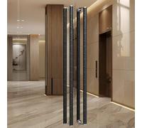 Coayuou Poignée De Porte Extérieure pour Porte D’entrée, 1 Paire, INOX, Diamètre 38 Mm, Longueur 600/800/1000/1200/1500 Mm, pour Abris De Jardin Et Portes De Balcon(Black,800mm)