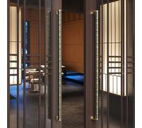 Coayuou Poignée De Porte Extérieure pour Porte D’entrée, 1 Paire, INOX, Diamètre 38 Mm, Longueur 600/800/1000/1200/1500 Mm, pour Abris De Jardin Et Portes De Balcon(Bronze,1000mm)