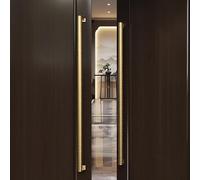 Coayuou Poignée De Porte Extérieure pour Porte D’entrée, 1 Paire, INOX, Diamètre 38 Mm, Longueur 600/800/1000/1200/1500 Mm, pour Abris De Jardin Et Portes De Balcon(Brushed Gold,1200mm)