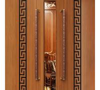 Coayuou Poignée De Porte Extérieure pour Porte D’entrée, 1 Paire, INOX, Diamètre 38 Mm, Longueur 600/800/1000/1200/1500 Mm, pour Abris De Jardin Et Portes De Balcon(Red Bronze,1500mm)