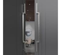 Coayuou Poignée De Tirage pour Porte D’Entrée en Acier Inoxydable, Lot De 2 Poignées Tubulaires, Longueur 800/1200/1500 Mm, pour Porte D’Entrée Et Porte D’Habitation(Option 4,1500MM)