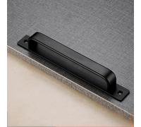 Coayuou Poignées De Meuble En Aluminium En Forme De Barre En D, Lot De 20, Poignées De Tirage Droites Étanches Et Antirouille, Pour Meubles De Cuisine, Armoires Et Placards(Black,21.3cm)
