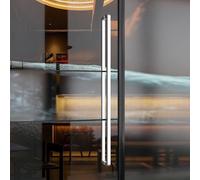 Coayuou Poignées en Acier Inoxydable, 1 Paire, Forme Carrée, pour Porte D’entrée Et Porte Intérieure, Moderne, Longueurs 625/825/1025/1225/1525 Mm(Silver,625MM)