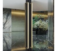 Coayuou Poignées en Acier Inoxydable, 1 Paire, Forme Carrée, pour Porte D’entrée Et Porte Intérieure, Moderne, Longueurs 625/825/1025/1225/1525 Mm(Champagne Gold,1225MM)