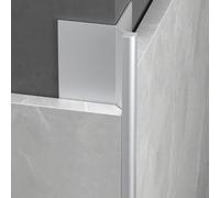 Coayuou Profil De Finition D’Angle Arrondi pour Carrelage, Aluminium, pour Carreaux 4-14 mm, Lot De 3 × 90 cm, Design Incurvé, Étanche, Idéal pour Chambre D’Enfant(Silver,Large)