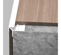 Coayuou Profil De Finition De Carrelage En Aluminium En V, Baguette D’angle Murale 3,5-18,5 Mm, 100 Cm X 3 Pièces Pour Carrelage, Cuisine, Salle De Bain Et Balcon(White,9mm)
