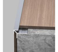 Coayuou Profil De Finition De Carrelage En Aluminium En V, Baguette D’angle Murale 3,5-18,5 Mm, 100 Cm X 3 Pièces Pour Carrelage, Cuisine, Salle De Bain Et Balcon(Gentleman's Grey,6mm)