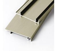 Coayuou Profil De Finition De Plinthe en Aluminium 125 Cm* 4 Pièces Protection De Bord De Sol Moulure De Protection De Mur Et De Plinthe pour Usage Domestique(Champagne Brushed,8cm)