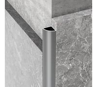 Coayuou Profil De Finition pour Carrelage en Aluminium Baguette De Finition D’Angle Arrondi 90° Compatible Carrelage 6-20 Mm 90 Cm* 3 Pièces Profil De Bord De Carrelage Étanche(Gray,20mm)