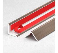 Coayuou Profil De Protection D’Angle pour Carrelage en PVC Effet Bois Auto-adhésif 100 Cm - Lot De 3, Idéal pour Couloirs Et Bords De Sol Et Mur(Style 9,40mm)