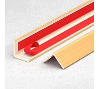 Coayuou Profil De Protection D’Angle pour Carrelage en PVC Effet Bois Auto-adhésif 100 Cm - Lot De 3, Idéal pour Couloirs Et Bords De Sol Et Mur(Style 4,20mm)