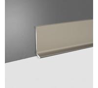 Coayuou Profil De Protection De Plinthe en Alliage D’Aluminium Anodisé - 125 Cm X4 - Moulure De Finition Murale Décorative Protection des Bords De Sol pour Parquet Stratifié(Champagne,8cm)