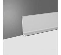 Coayuou Profil De Protection De Plinthe en Alliage D’Aluminium Anodisé - 125 Cm X4 - Moulure De Finition Murale Décorative Protection des Bords De Sol pour Parquet Stratifié(Silver,10cm)