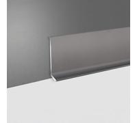 Coayuou Profil De Protection De Plinthe en Alliage D’Aluminium Anodisé - 125 Cm X4 - Moulure De Finition Murale Décorative Protection des Bords De Sol pour Parquet Stratifié(Gray,4cm)